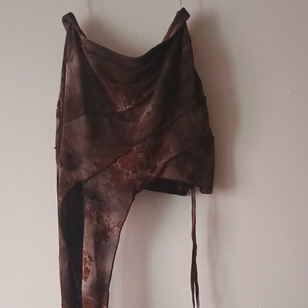 Brown Asymmetrical Skirt